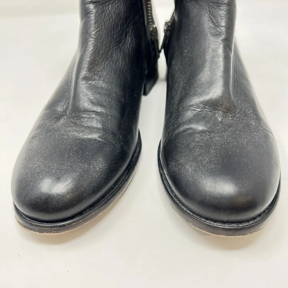 Frye Black Zipper Ankle Booties - Picture 8 of 13